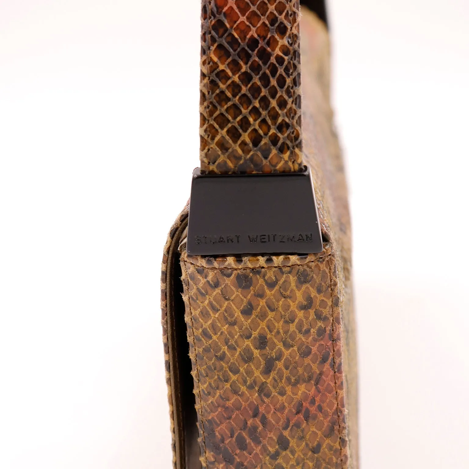 1990s Stuart Weitzman Made in Spain Snakeskin Shoulder Bag