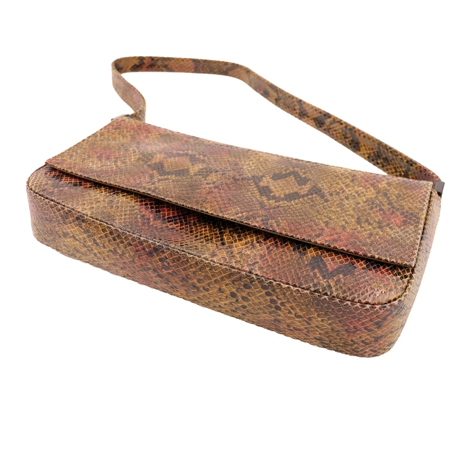 1990s Stuart Weitzman Made in Spain Snakeskin Shoulder Bag