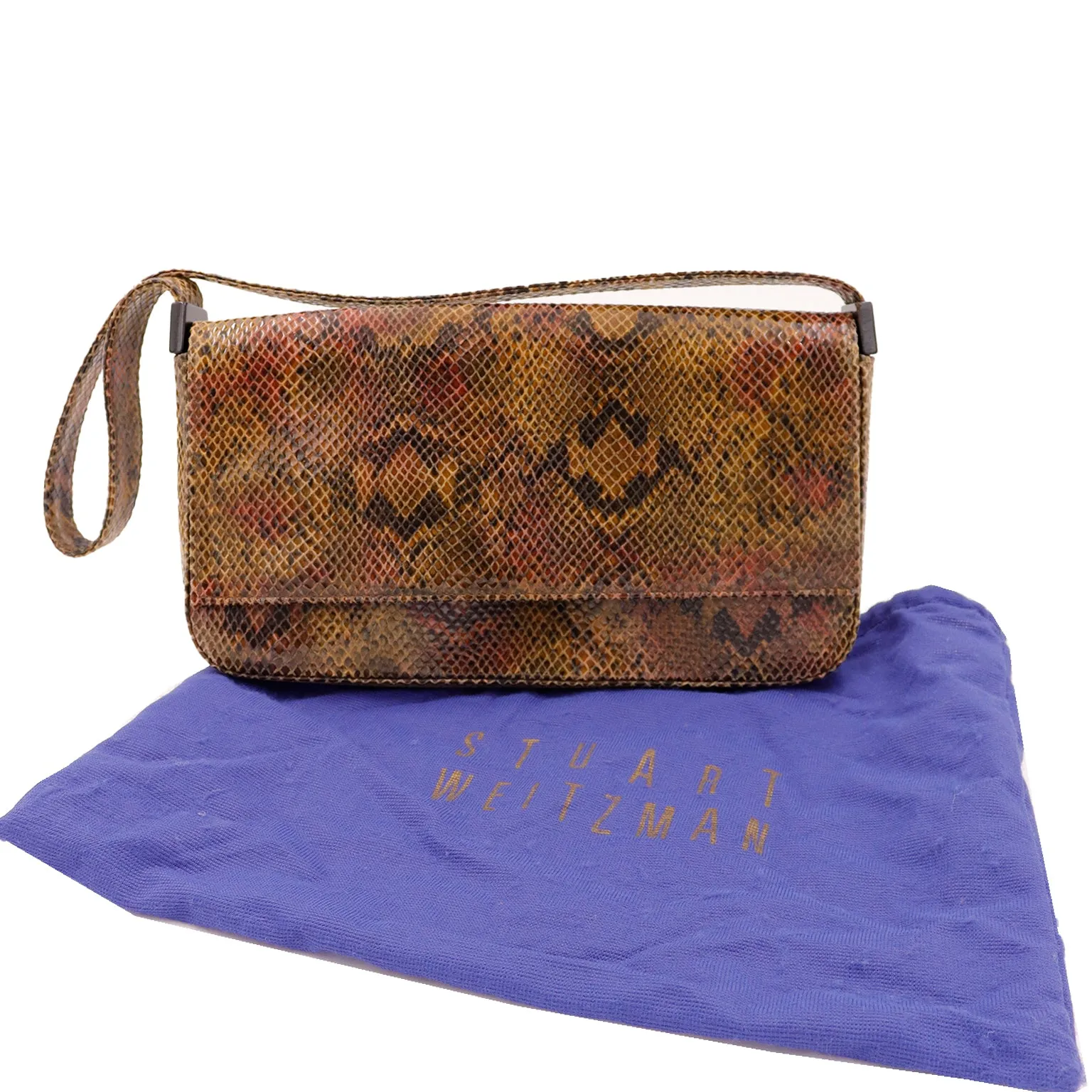 1990s Stuart Weitzman Made in Spain Snakeskin Shoulder Bag