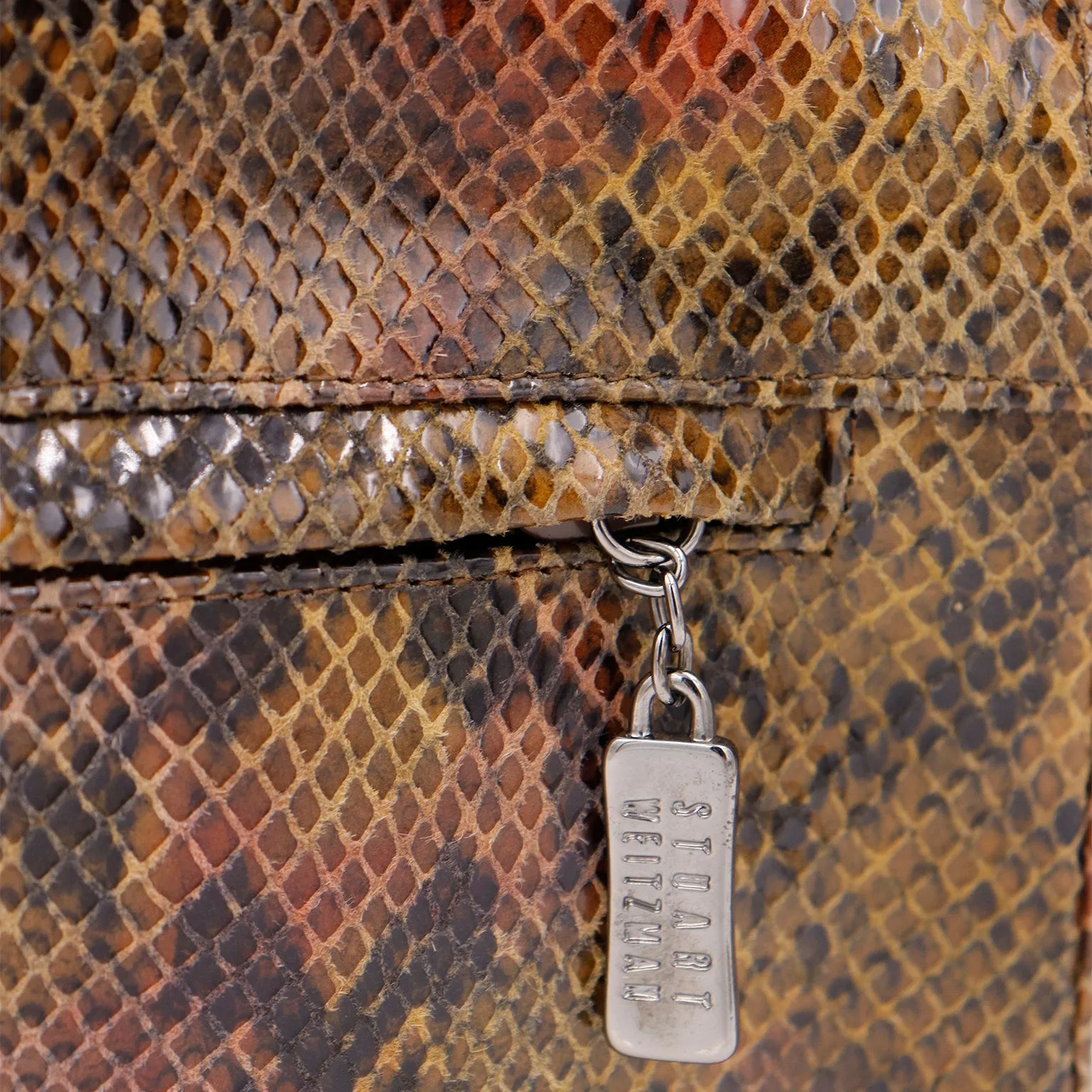 1990s Stuart Weitzman Made in Spain Snakeskin Shoulder Bag
