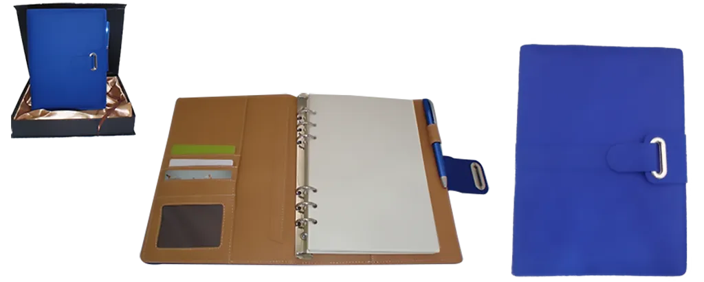 AMS-RM-200-F-62 - (BLUE) PU Leather Organizer