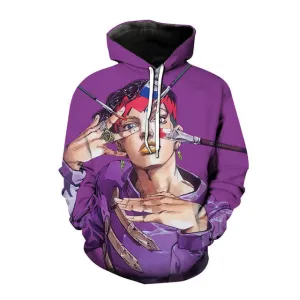 Anime JOJO's Bizarre Adventure 3D Hoodies Oversized Harajuku Pullover Sweatshirt