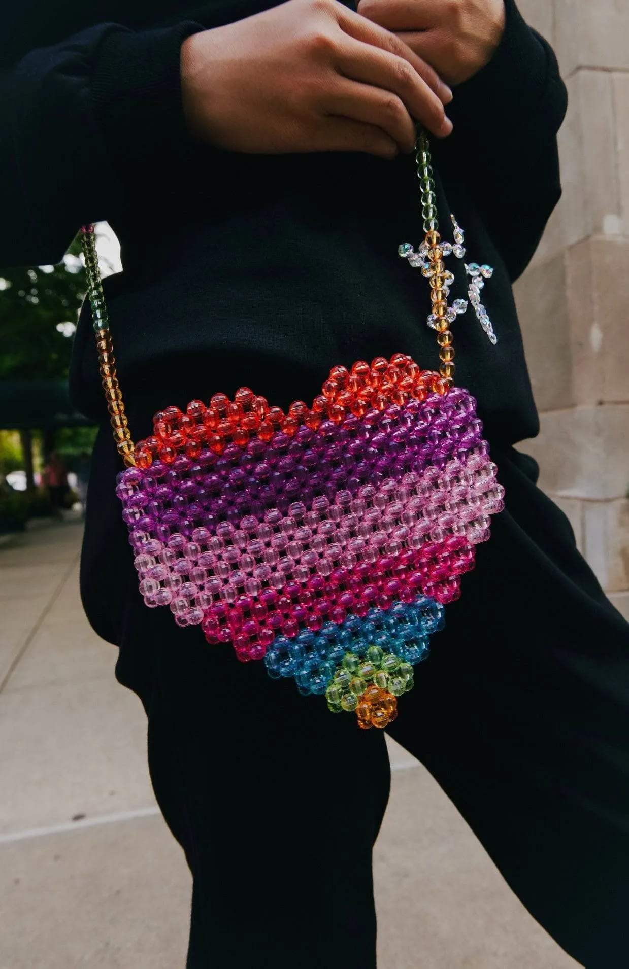 Beaded Heart Purse