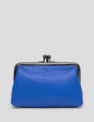 Blue Aubrey Triple Frame Purse