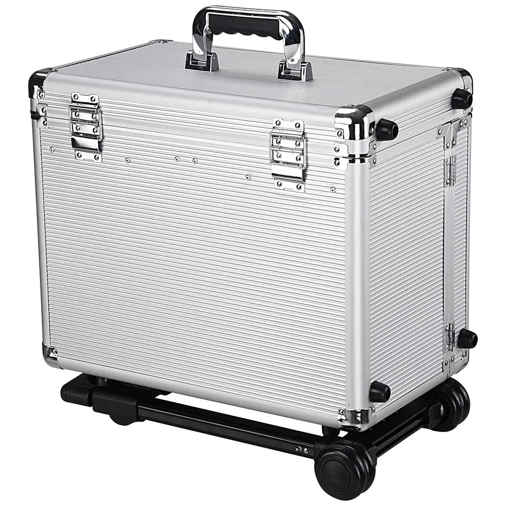 Byootique Aluminum Rolling Hair Stylist Train Case