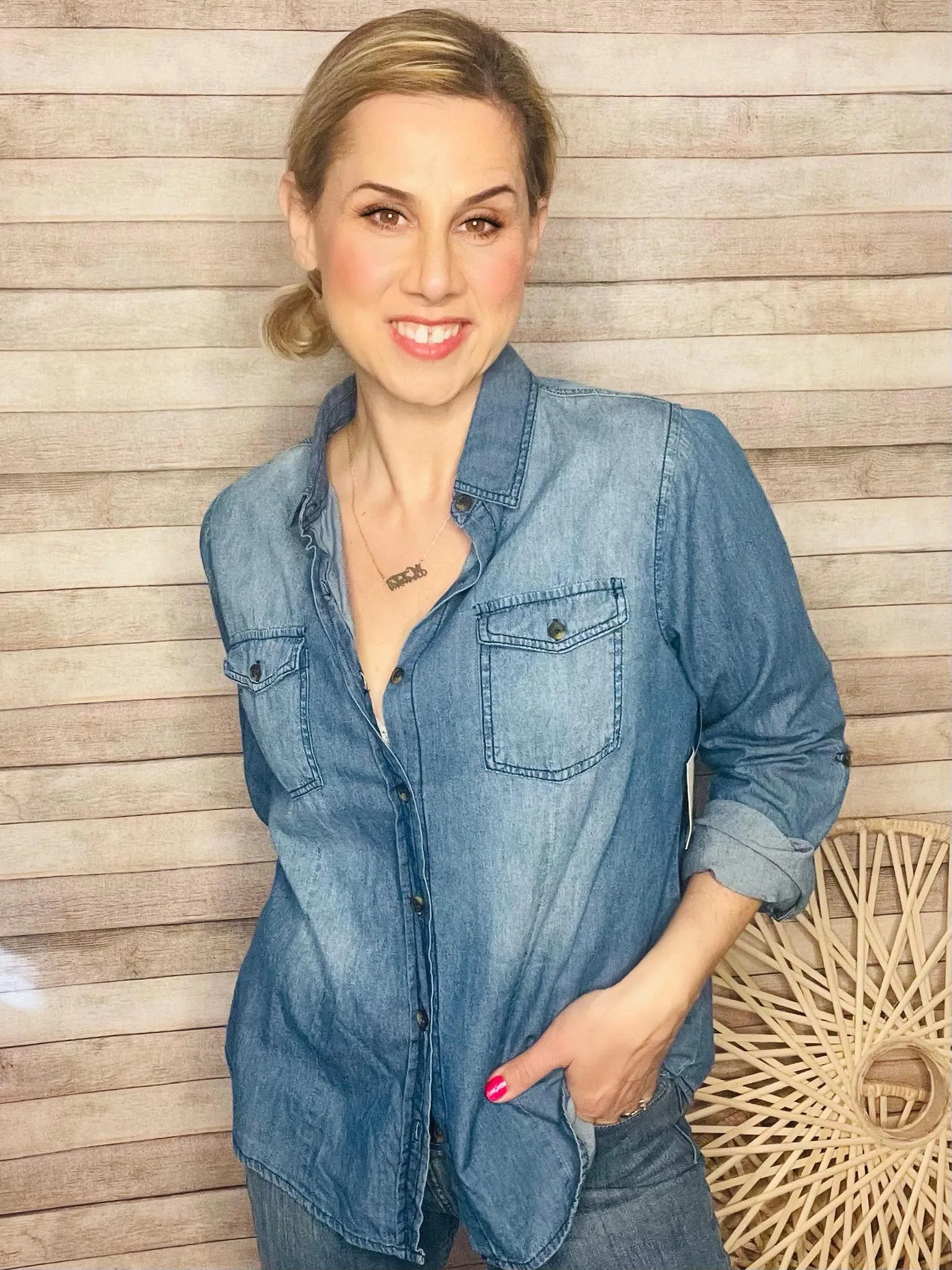 Dark Wash Denim Shirt