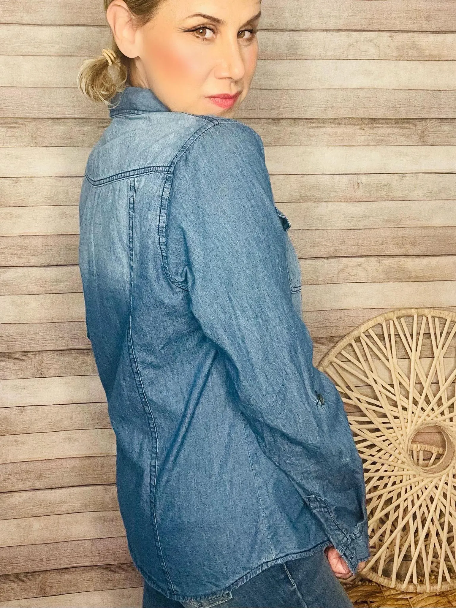 Dark Wash Denim Shirt