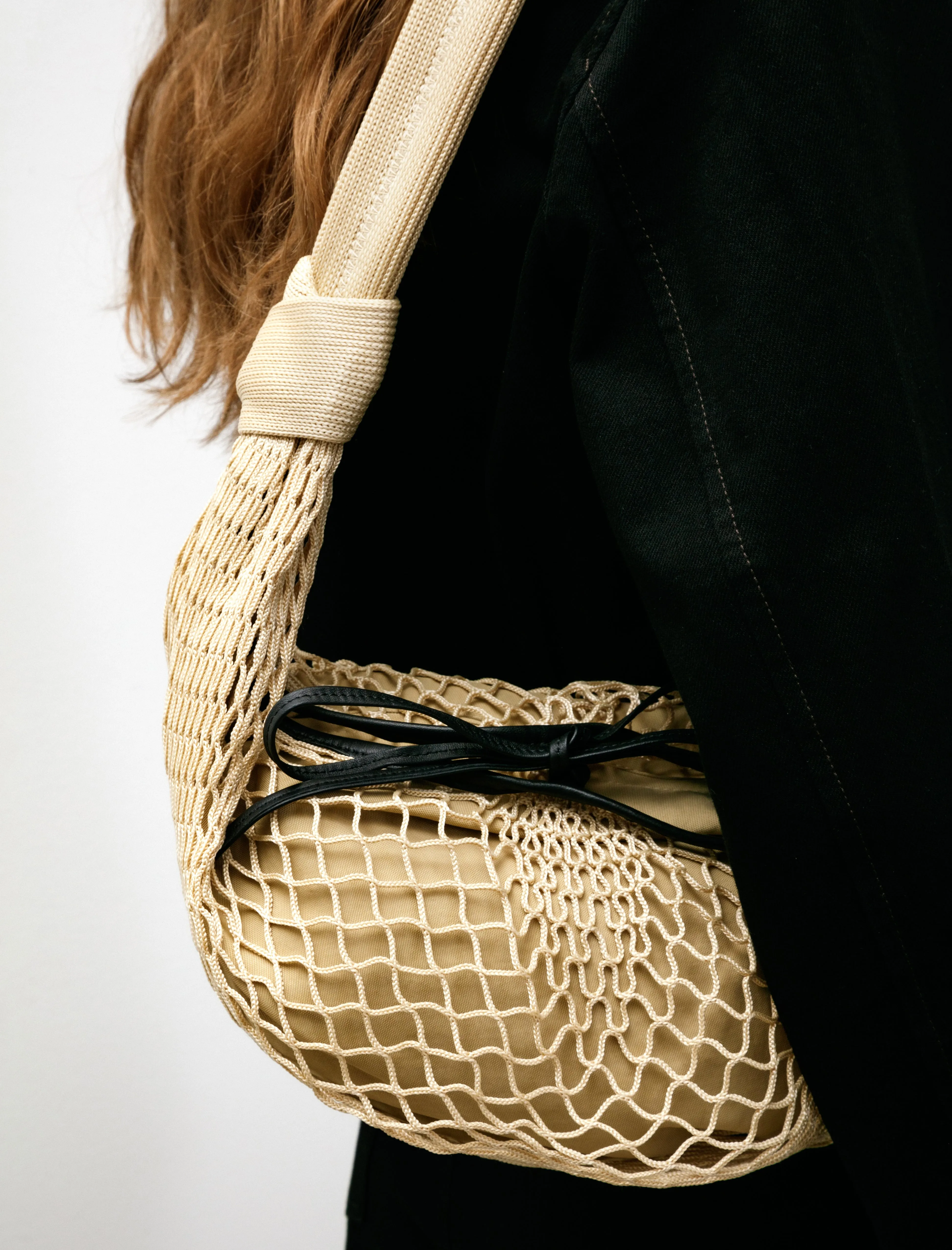 Fortune Croissant Filt Bag Light Beige