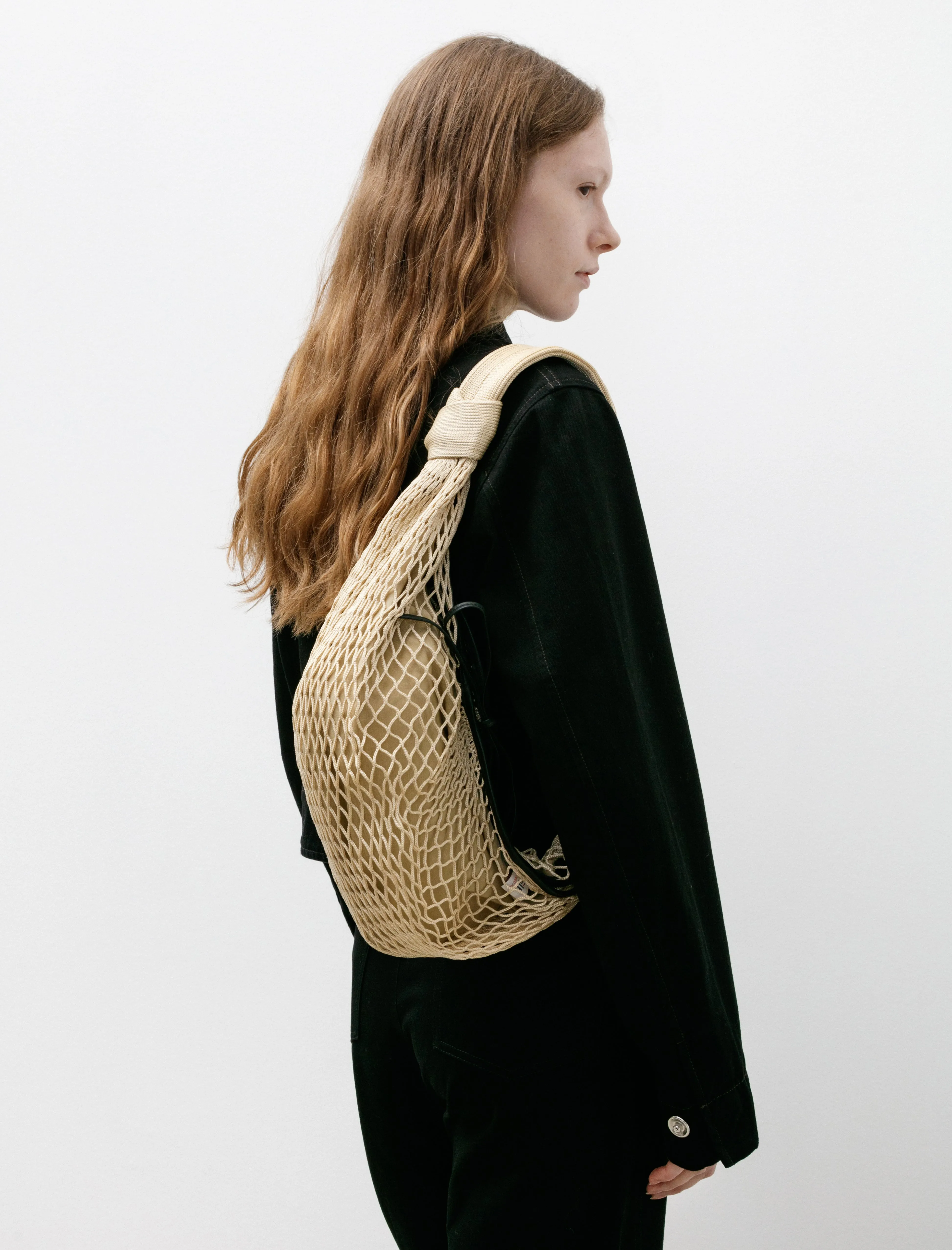 Fortune Croissant Filt Bag Light Beige
