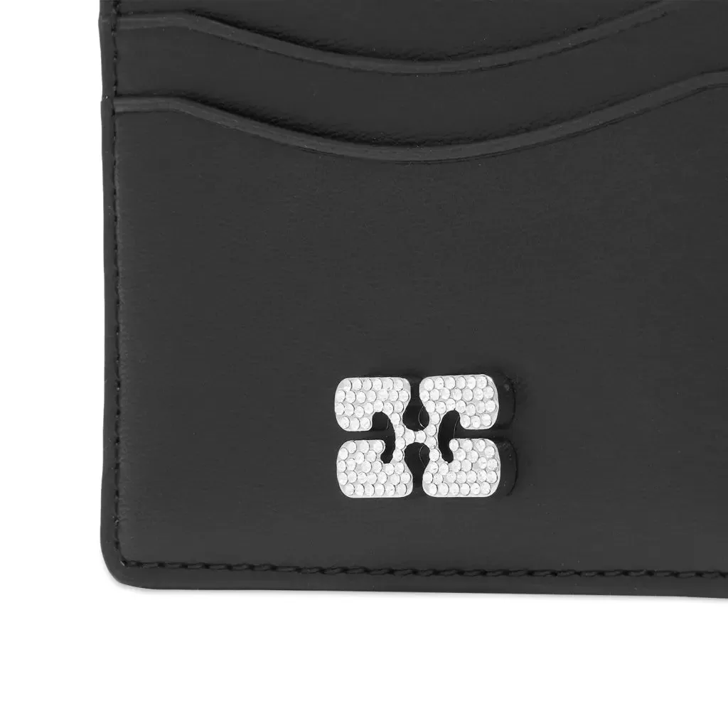 Ganni Bou Card Holder Strass (Black)