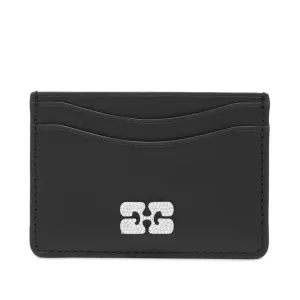 Ganni Bou Card Holder Strass (Black)