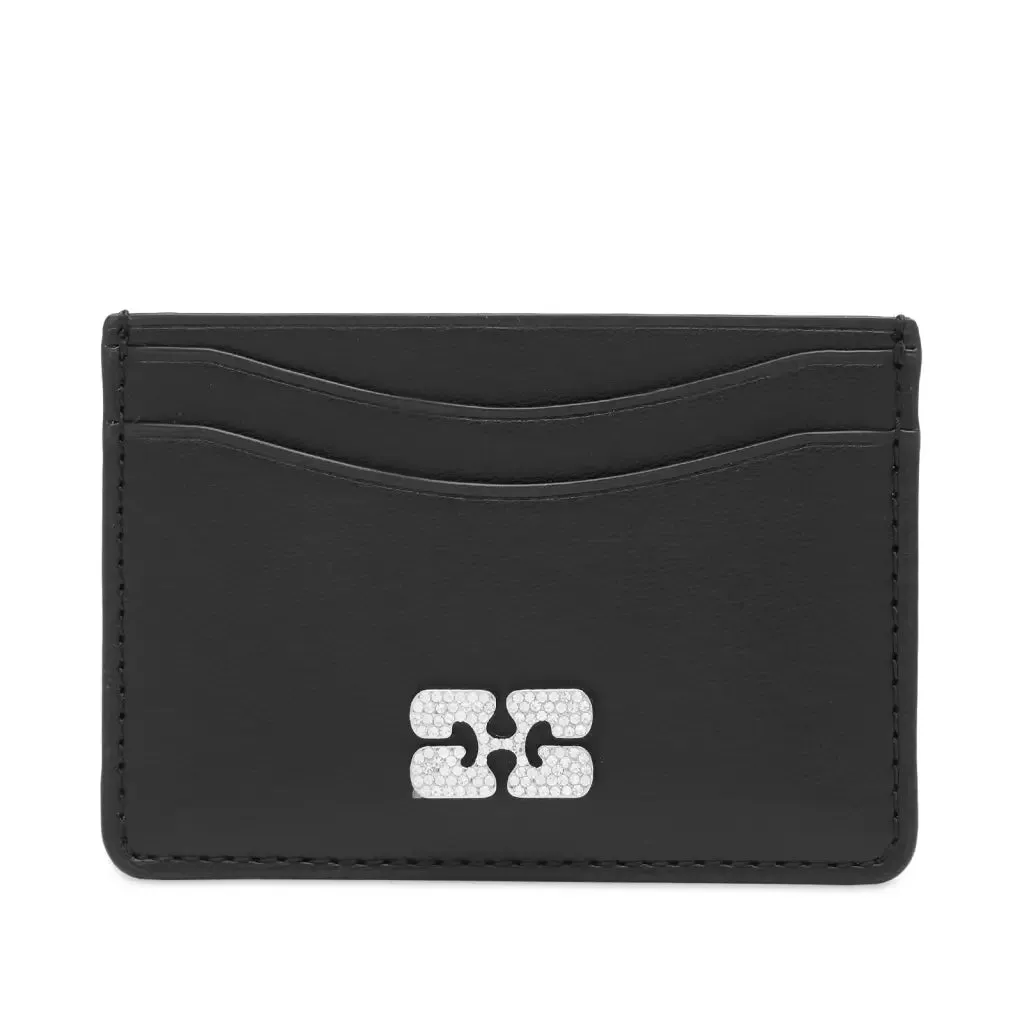 Ganni Bou Card Holder Strass (Black)