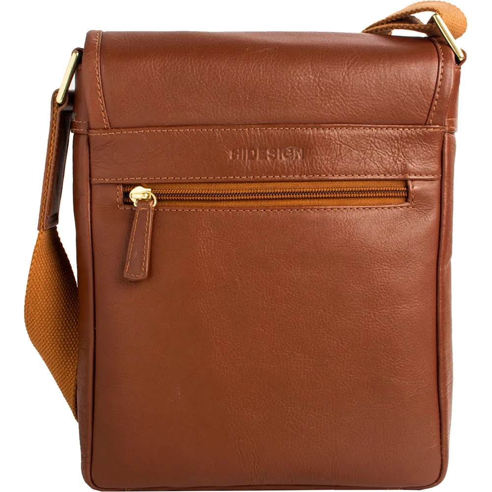 Hidesign Seattle Unisex Leather Crossbody Messenger Bag Brown