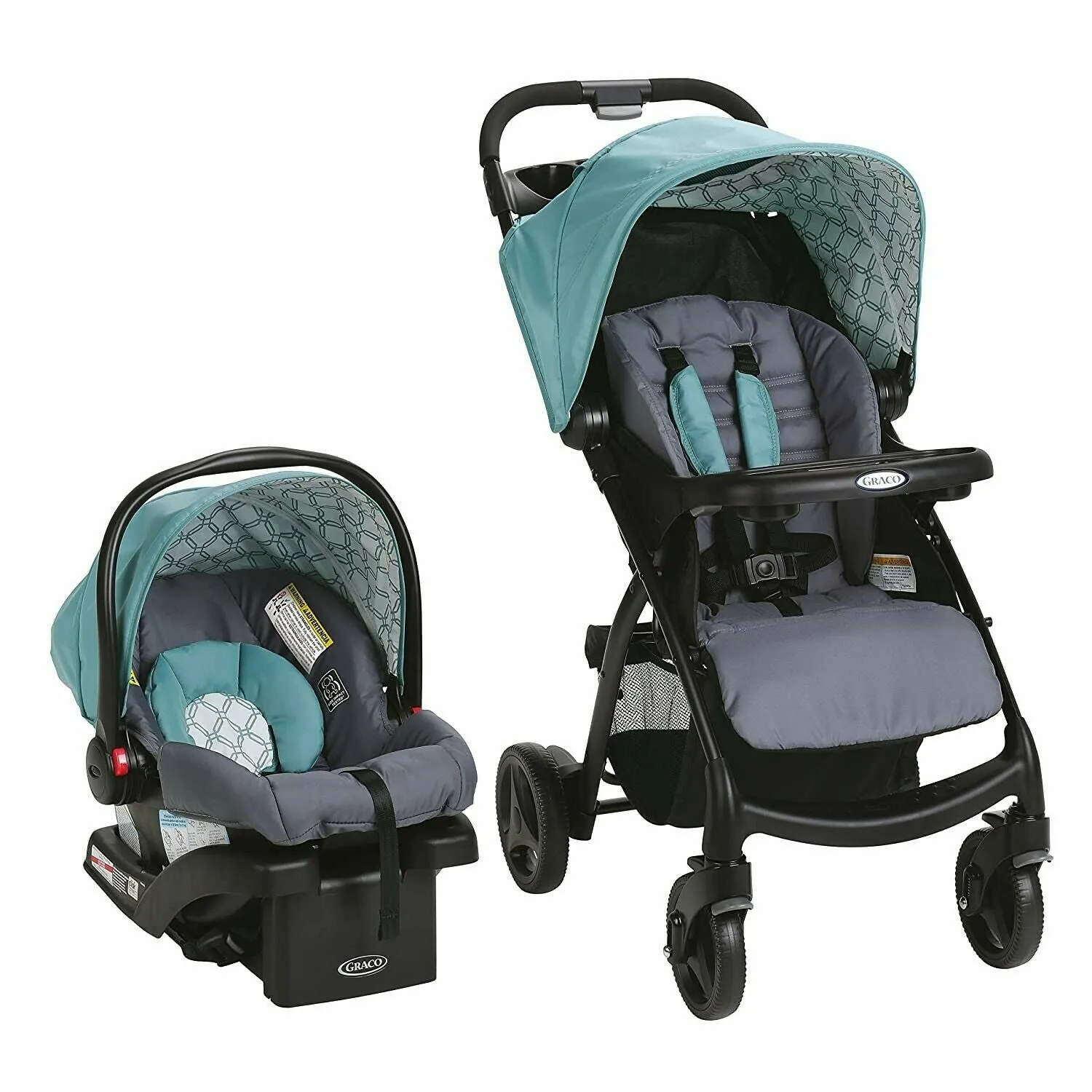 Infant Baby Boy Stroller Travel System Car Seat Playard Glider High Chair Combo