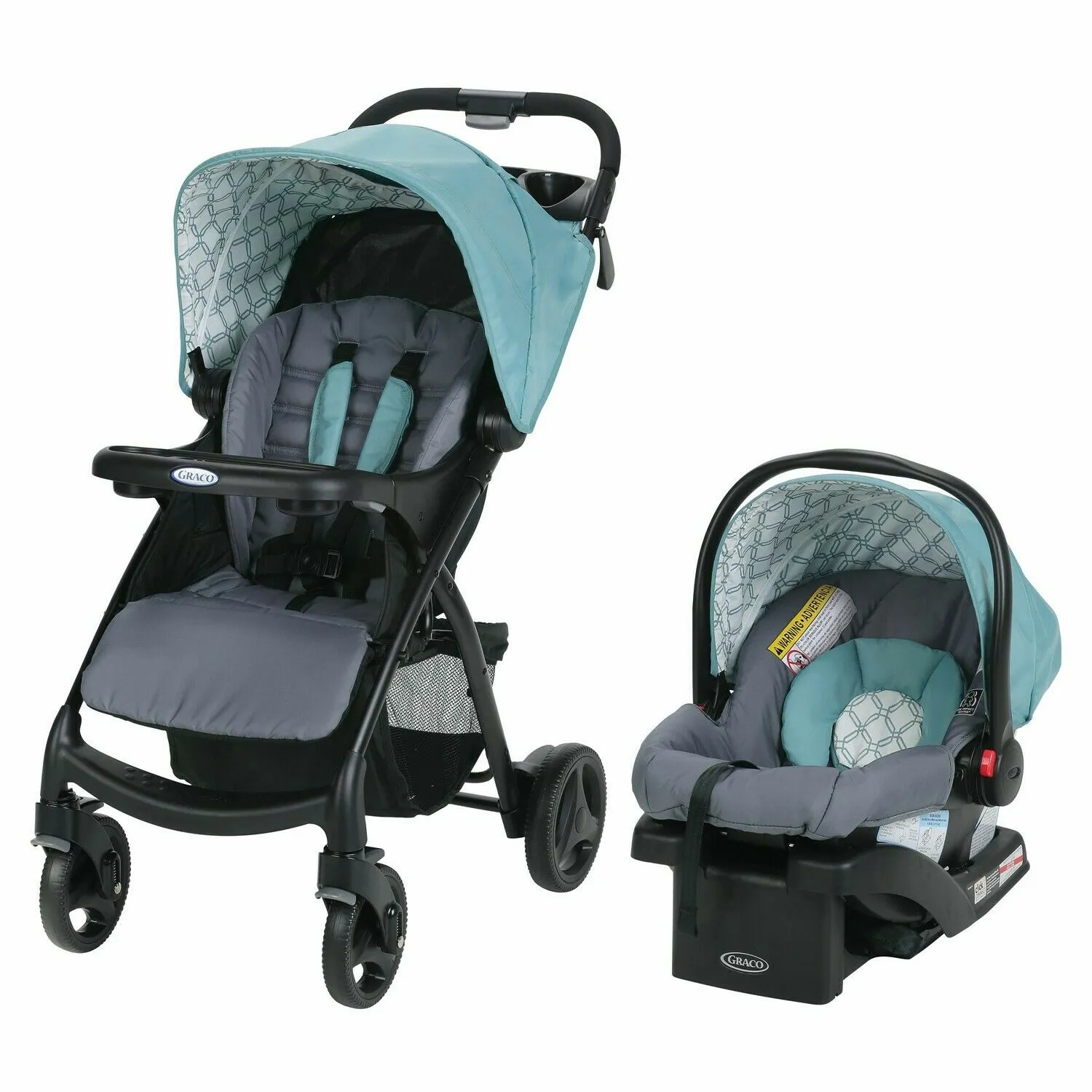 Infant Baby Boy Stroller Travel System Car Seat Playard Glider High Chair Combo