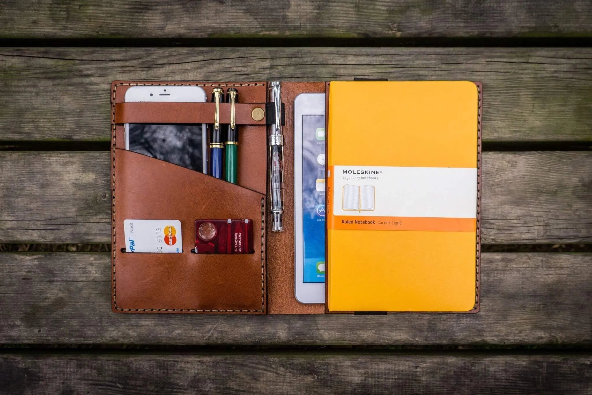 iPad Mini & Large Moleskine Cover - Brown