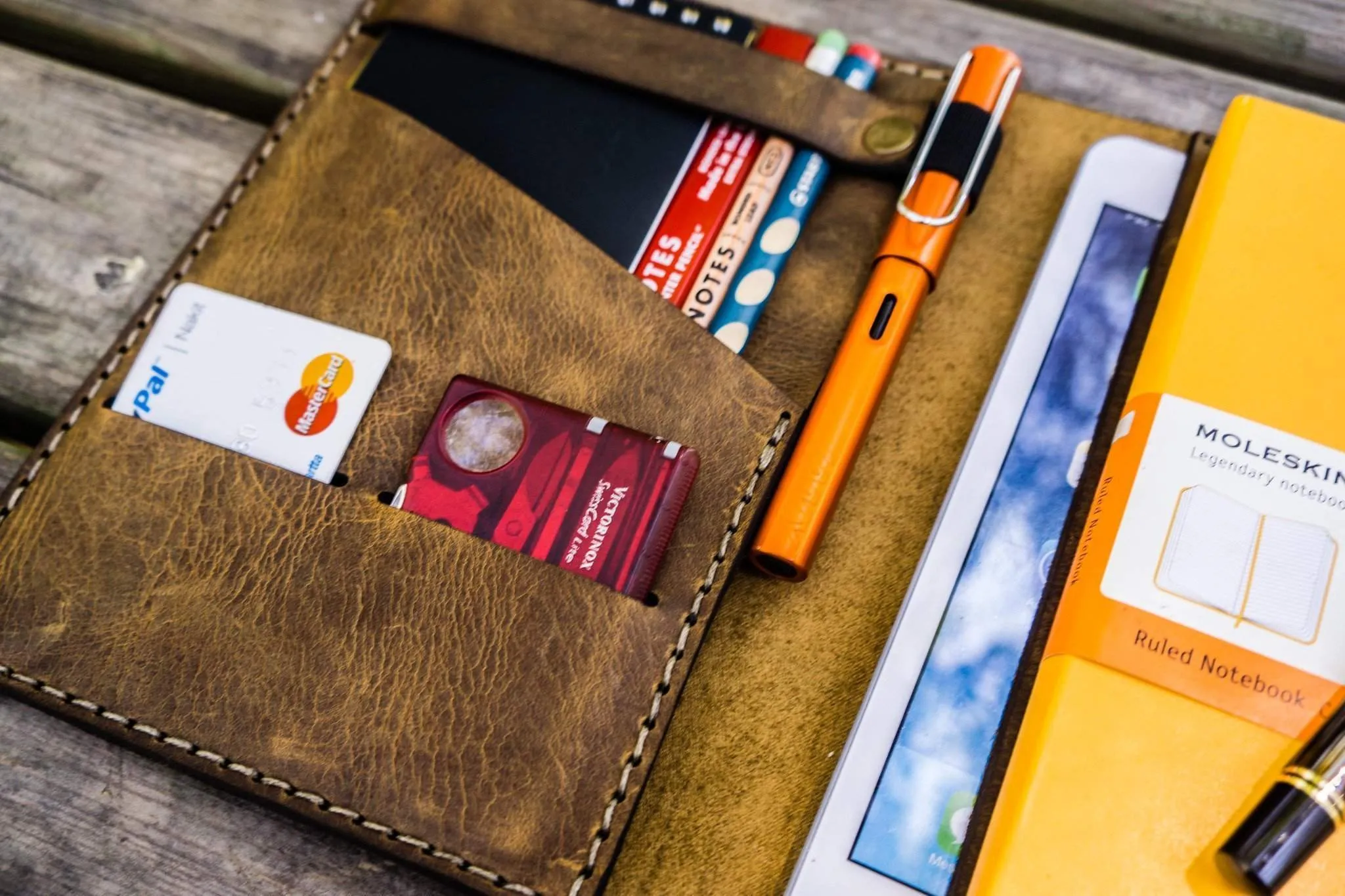 iPad Mini & Large Moleskine Cover - Crazy Horse Brown