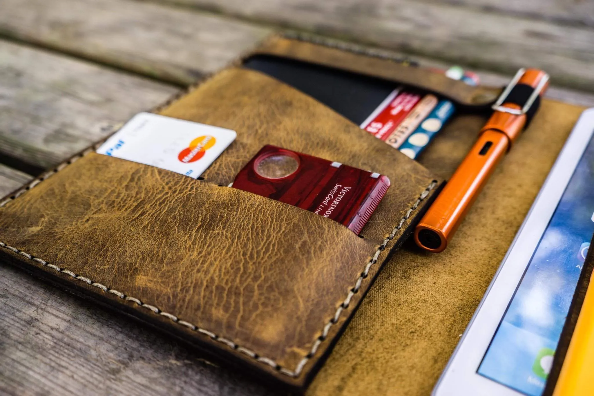 iPad Mini & Large Moleskine Cover - Crazy Horse Brown
