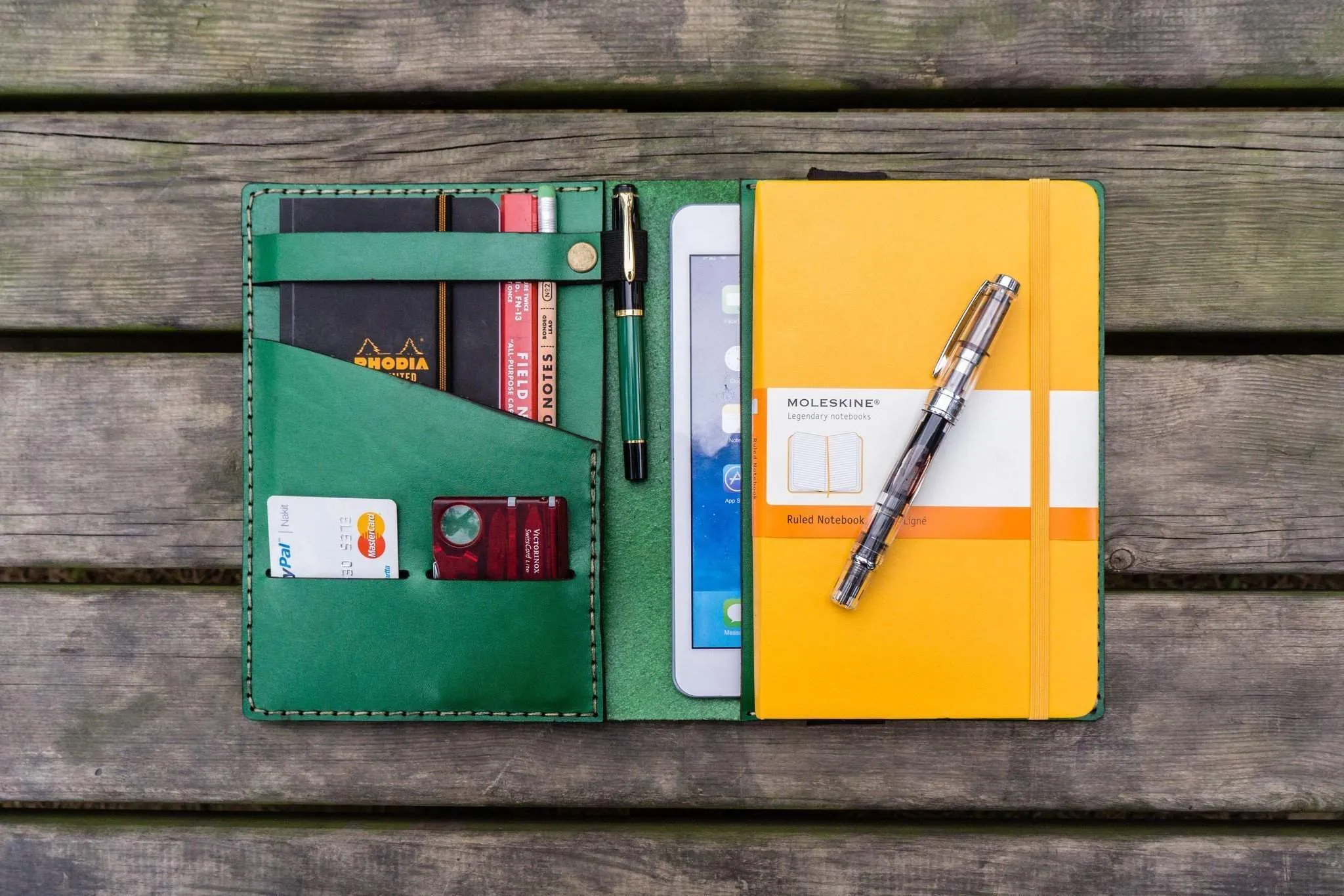 iPad Mini & Large Moleskine Cover - Green