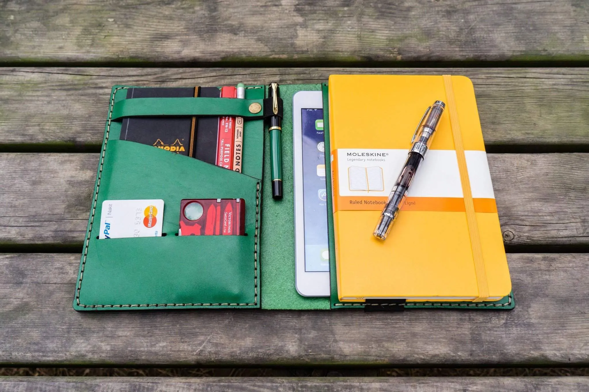 iPad Mini & Large Moleskine Cover - Green