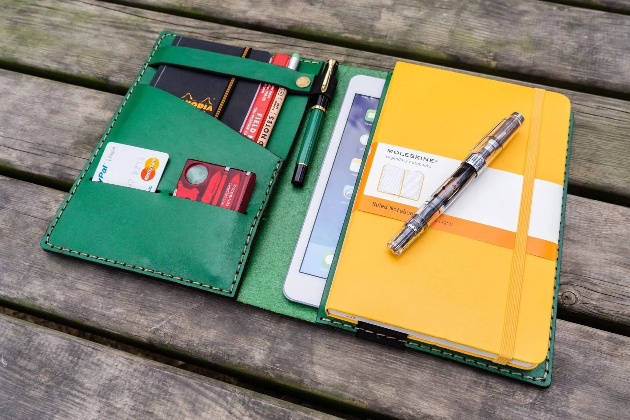 iPad Mini & Large Moleskine Cover - Green