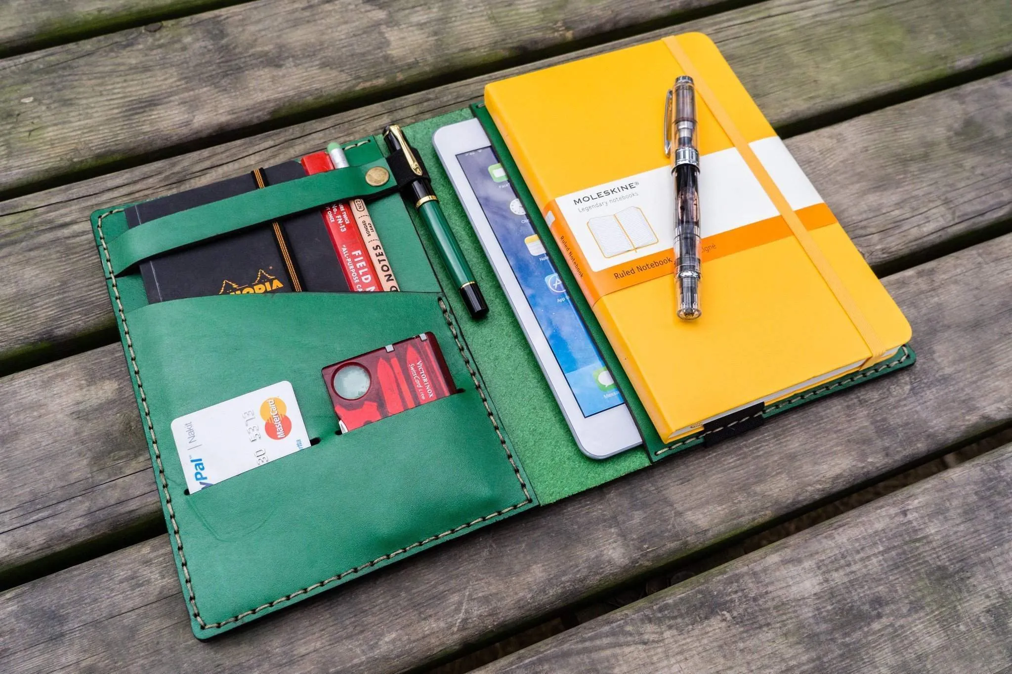 iPad Mini & Large Moleskine Cover - Green