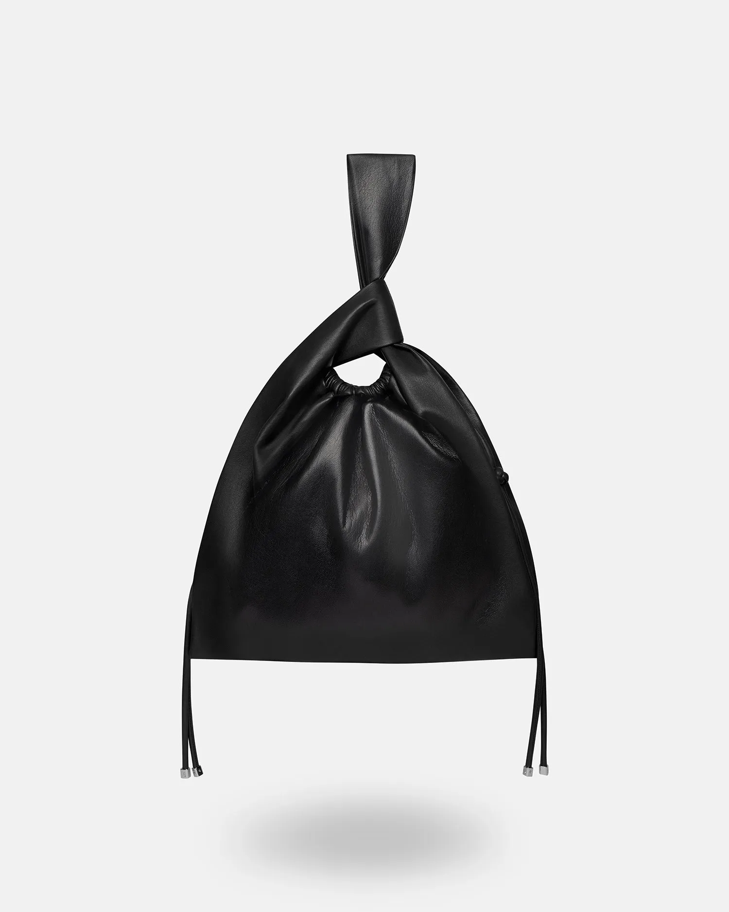 Jen Drawstring - Okobor Alt-Leather Bag - Black