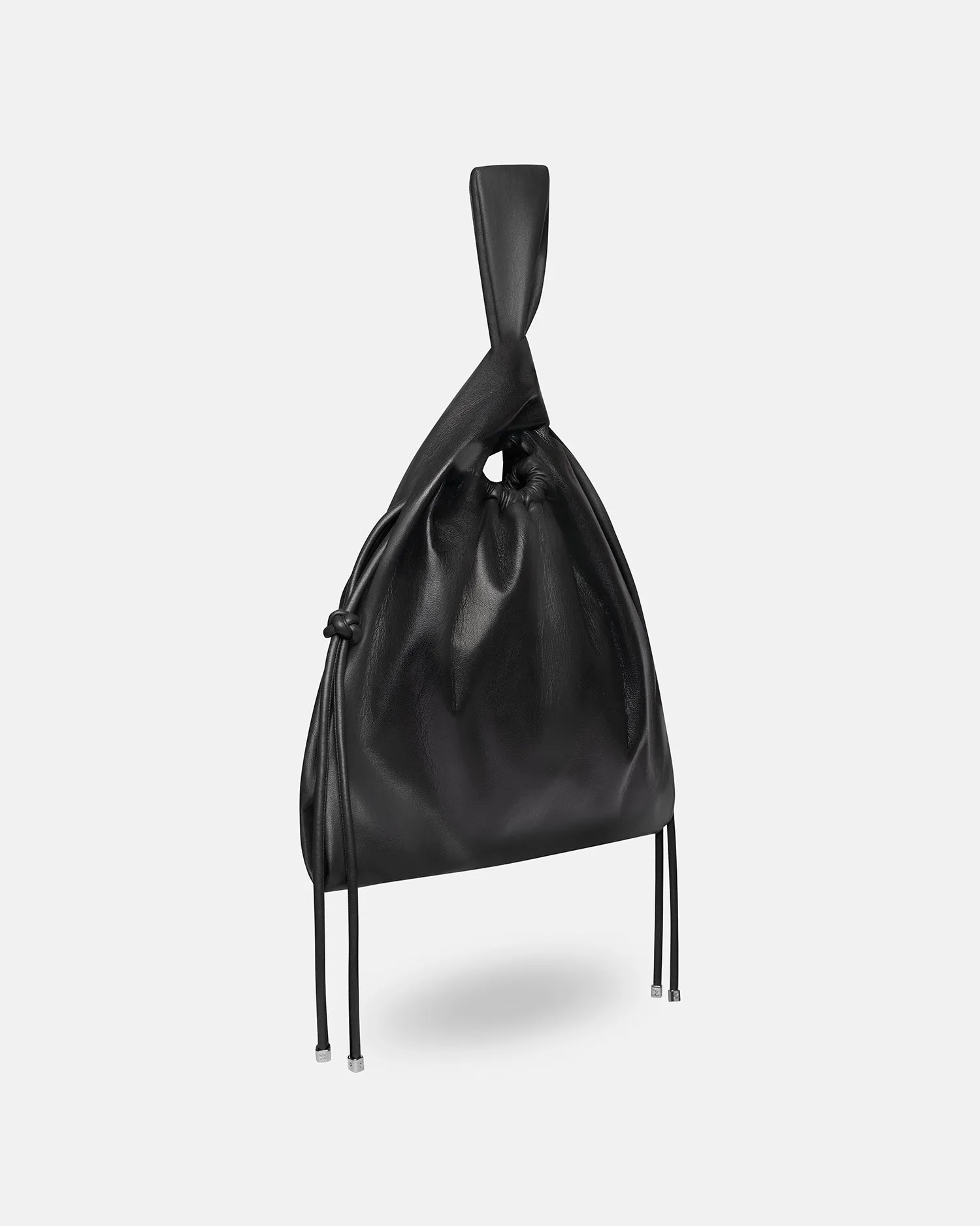 Jen Drawstring - Okobor Alt-Leather Bag - Black