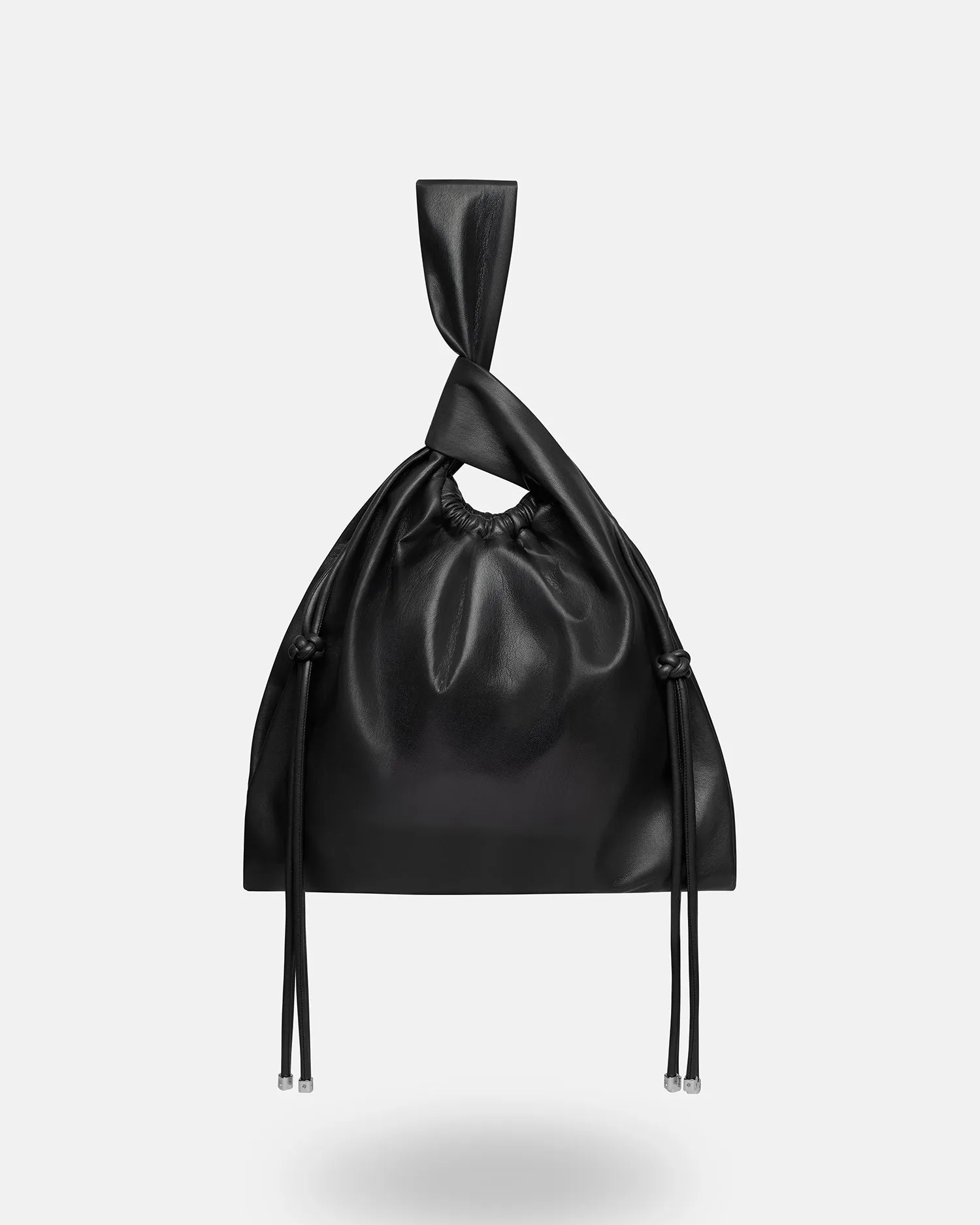 Jen Drawstring - Okobor Alt-Leather Bag - Black