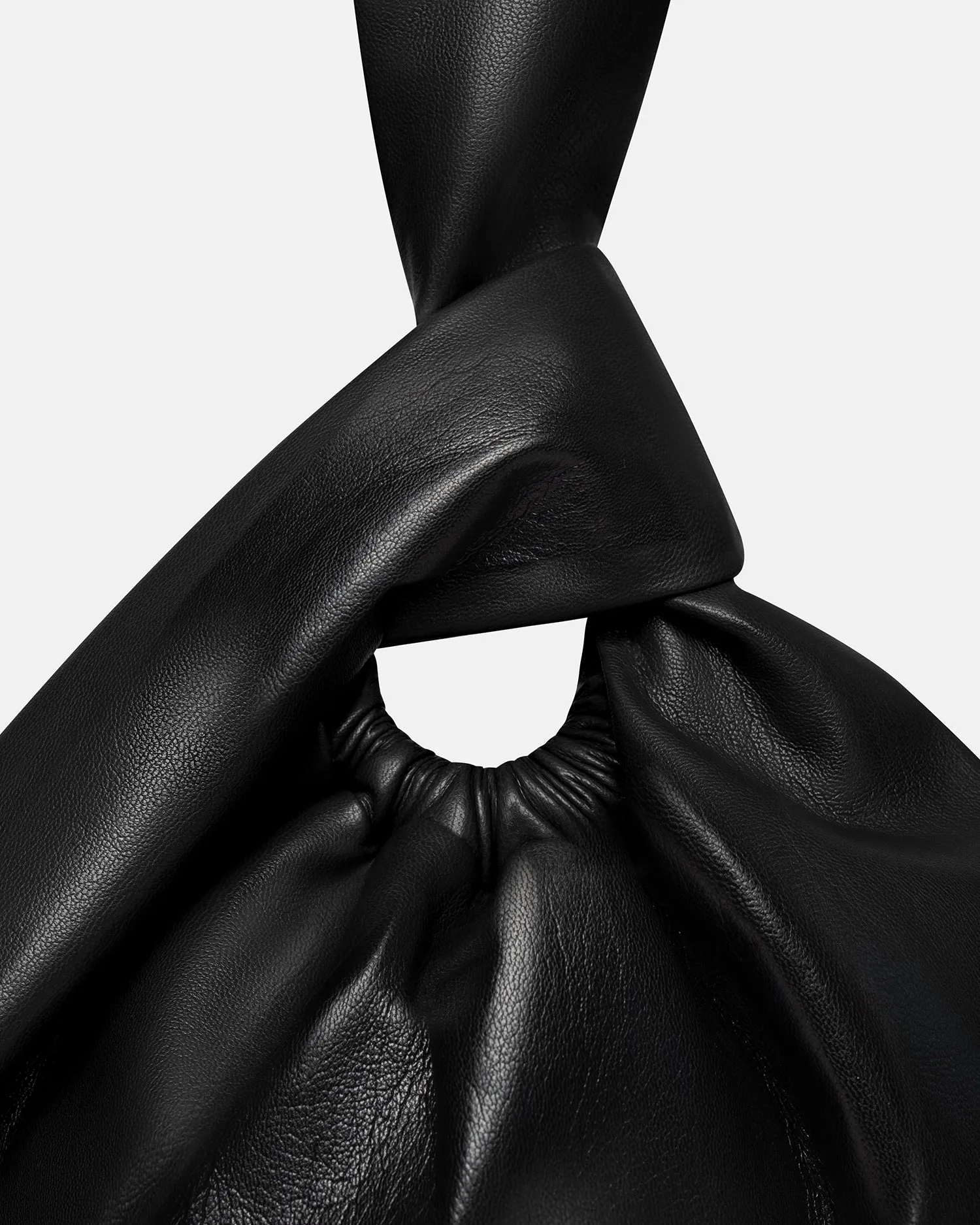 Jen Drawstring - Okobor Alt-Leather Bag - Black
