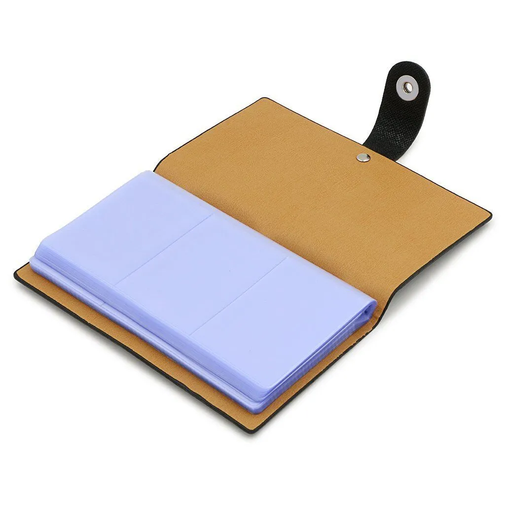 Leather 240/300 Slots Business/ID/Credit Card Holder Organizer, Magnetic Closure