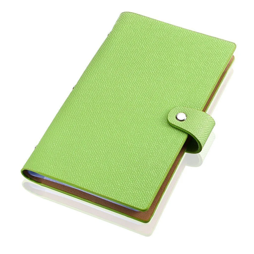 Leather 240/300 Slots Business/ID/Credit Card Holder Organizer, Magnetic Closure