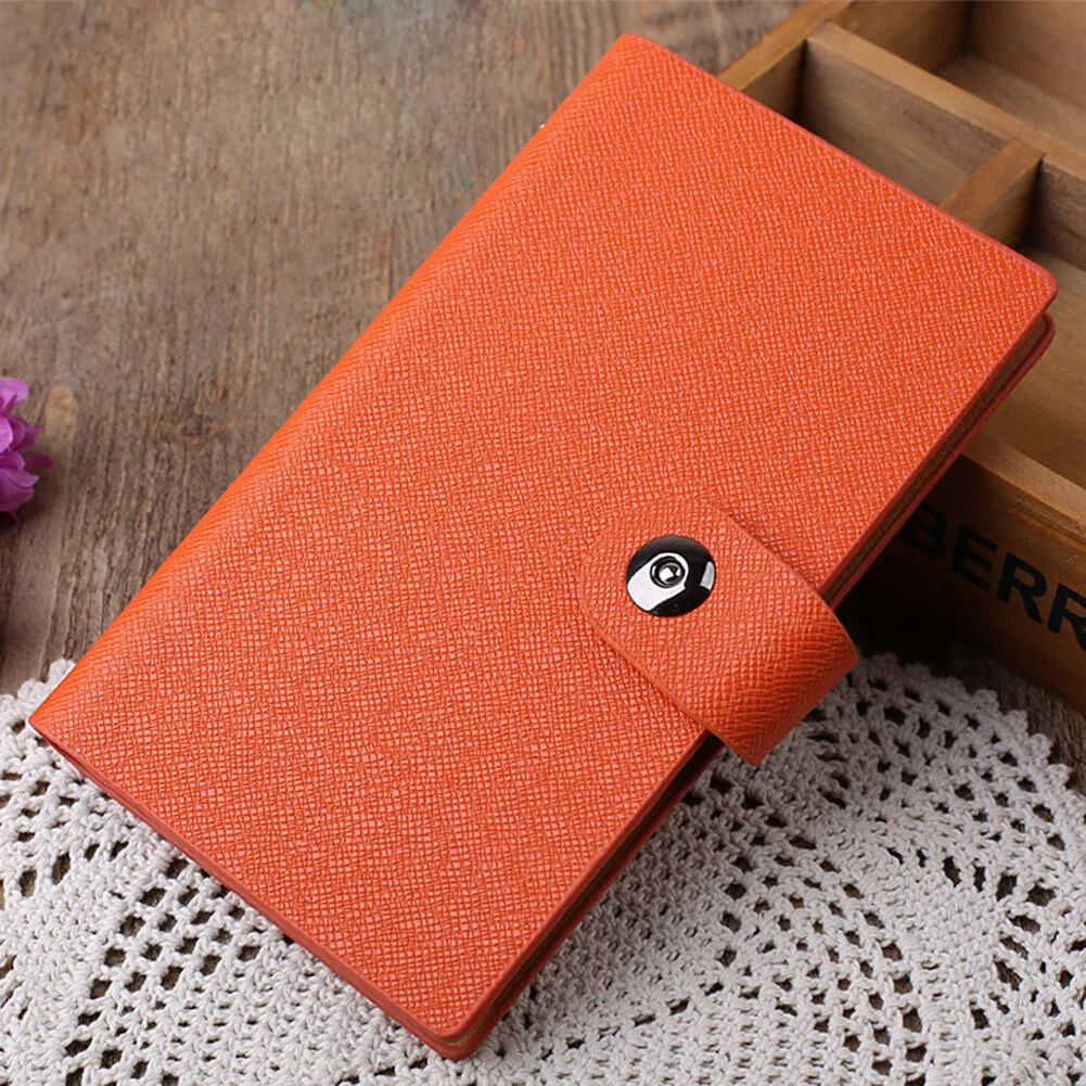 Leather 240/300 Slots Business/ID/Credit Card Holder Organizer, Magnetic Closure