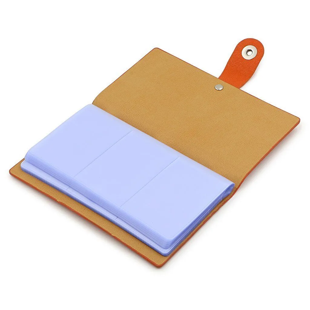 Leather 240/300 Slots Business/ID/Credit Card Holder Organizer, Magnetic Closure