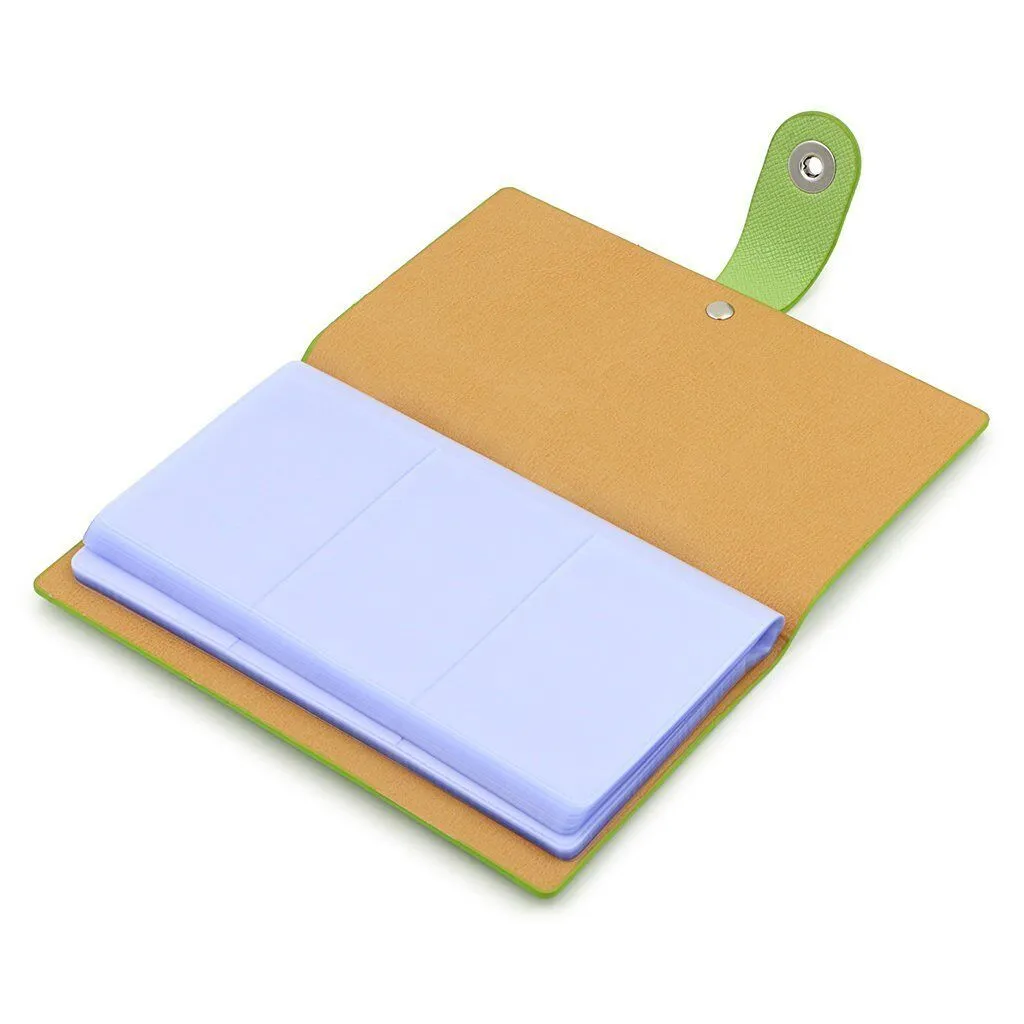 Leather 240/300 Slots Business/ID/Credit Card Holder Organizer, Magnetic Closure