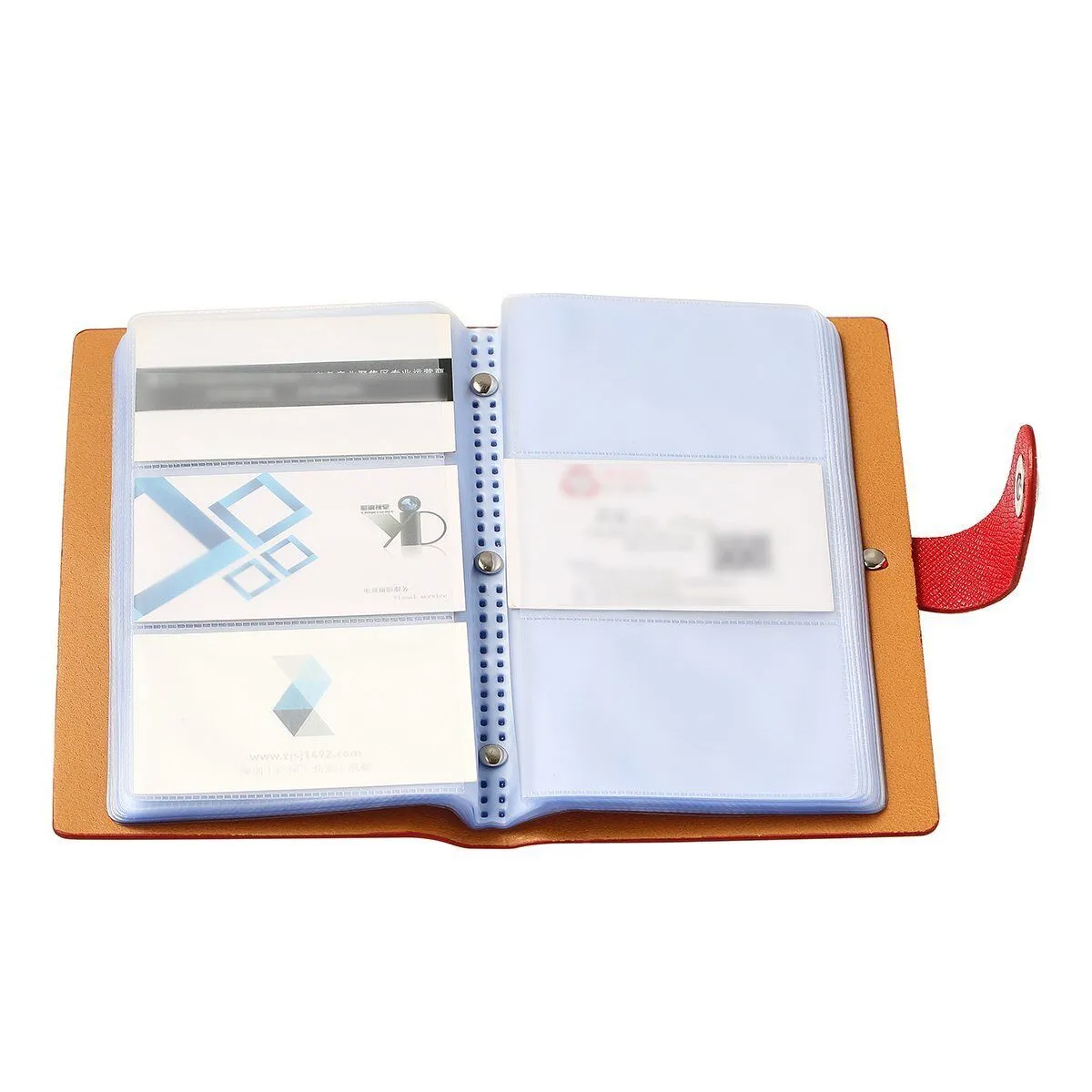 Leather 240/300 Slots Business/ID/Credit Card Holder Organizer, Magnetic Closure