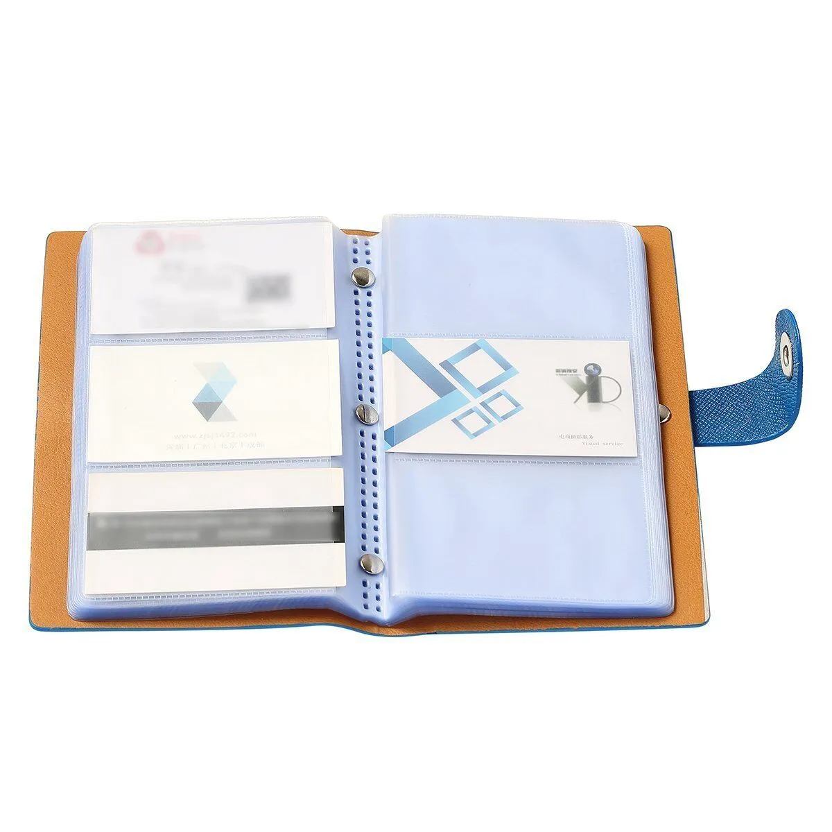 Leather 240/300 Slots Business/ID/Credit Card Holder Organizer, Magnetic Closure