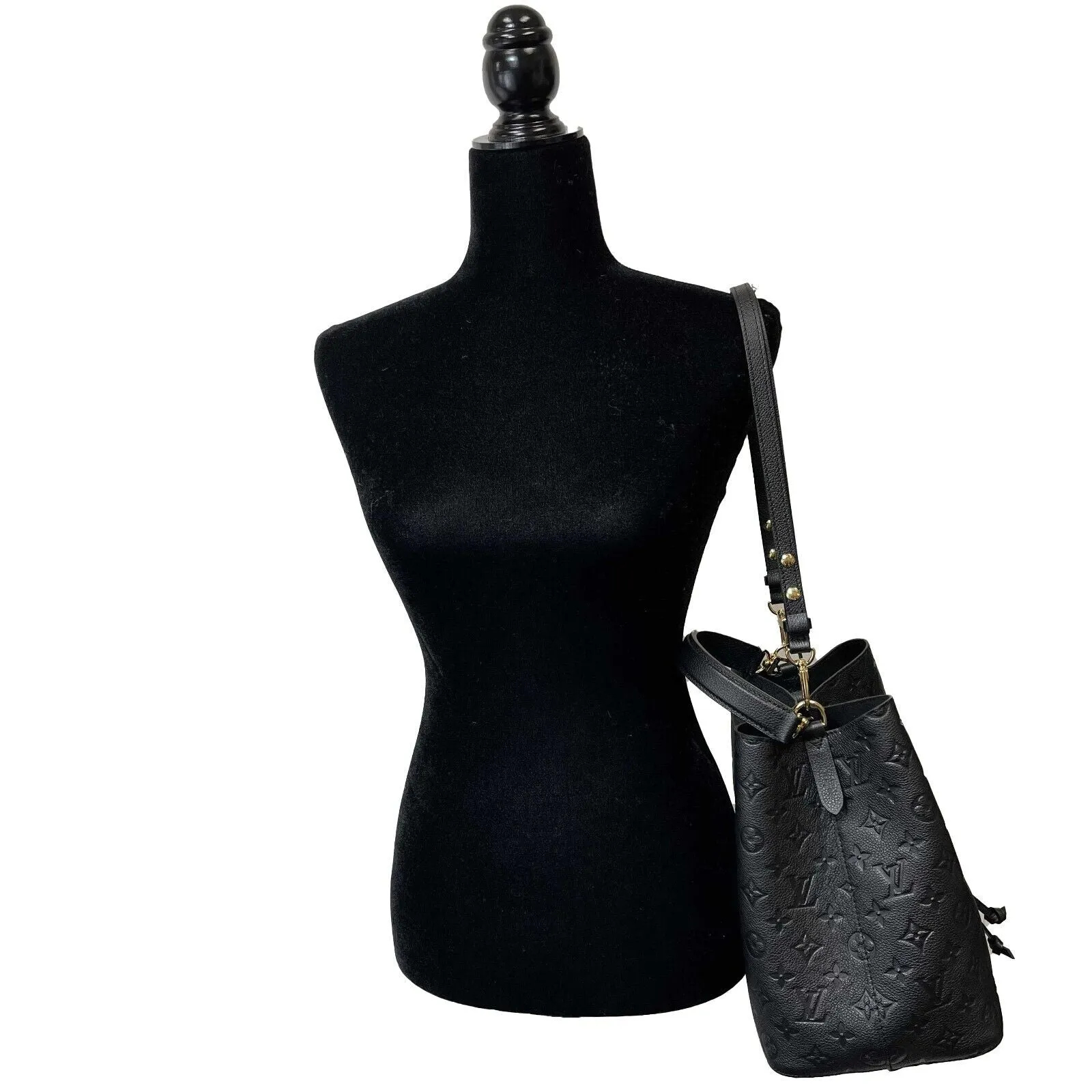 Louis Vuitton - NoNo MM in Monogram Empreinte Black Leather w/ Handle & Strap