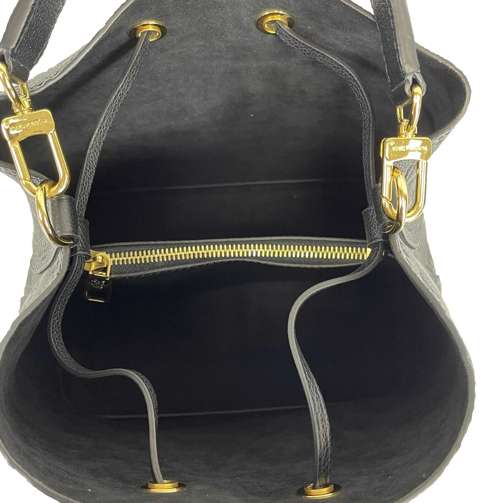 Louis Vuitton - NoNo MM in Monogram Empreinte Black Leather w/ Handle & Strap