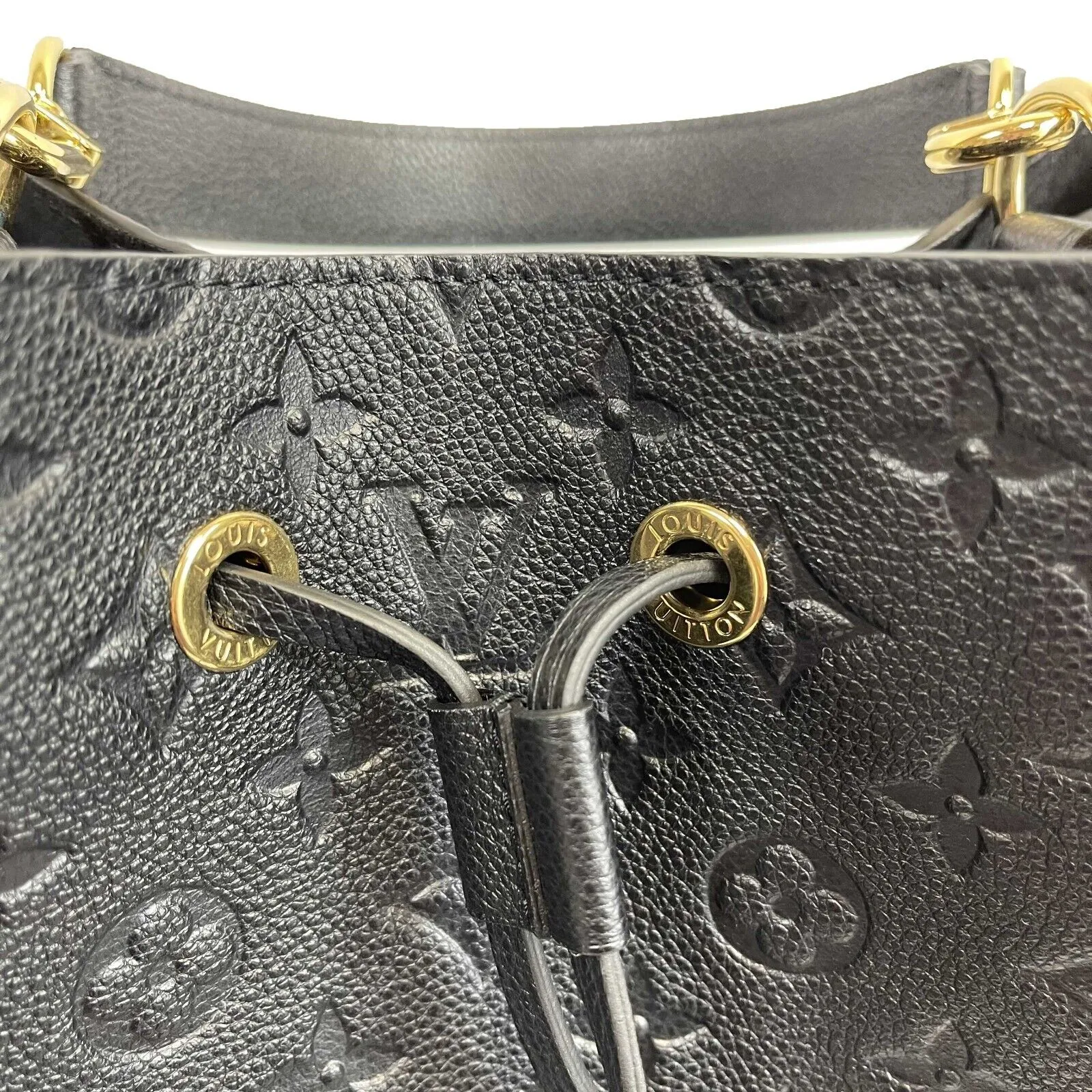 Louis Vuitton - NoNo MM in Monogram Empreinte Black Leather w/ Handle & Strap