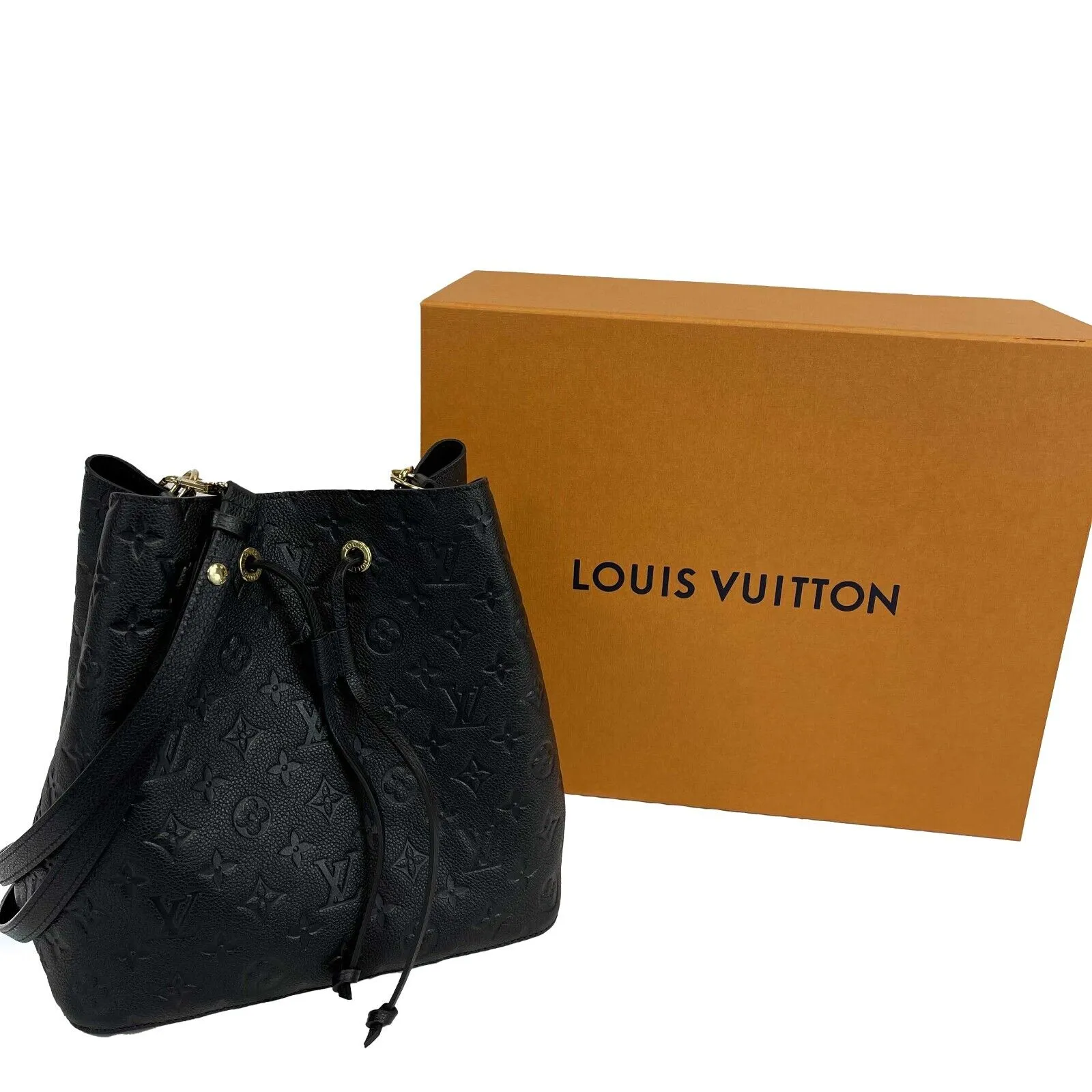 Louis Vuitton - NoNo MM in Monogram Empreinte Black Leather w/ Handle & Strap