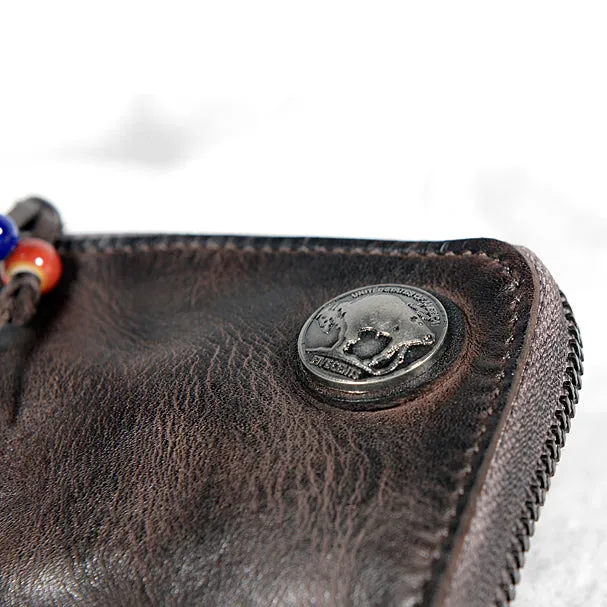 Mens Small Coin Card Holder Car Key Wallet