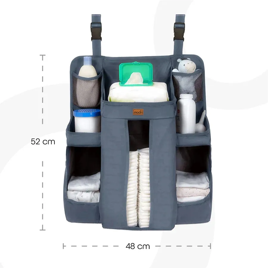 Moon Baby Crib Orgnizer (Light Grey)