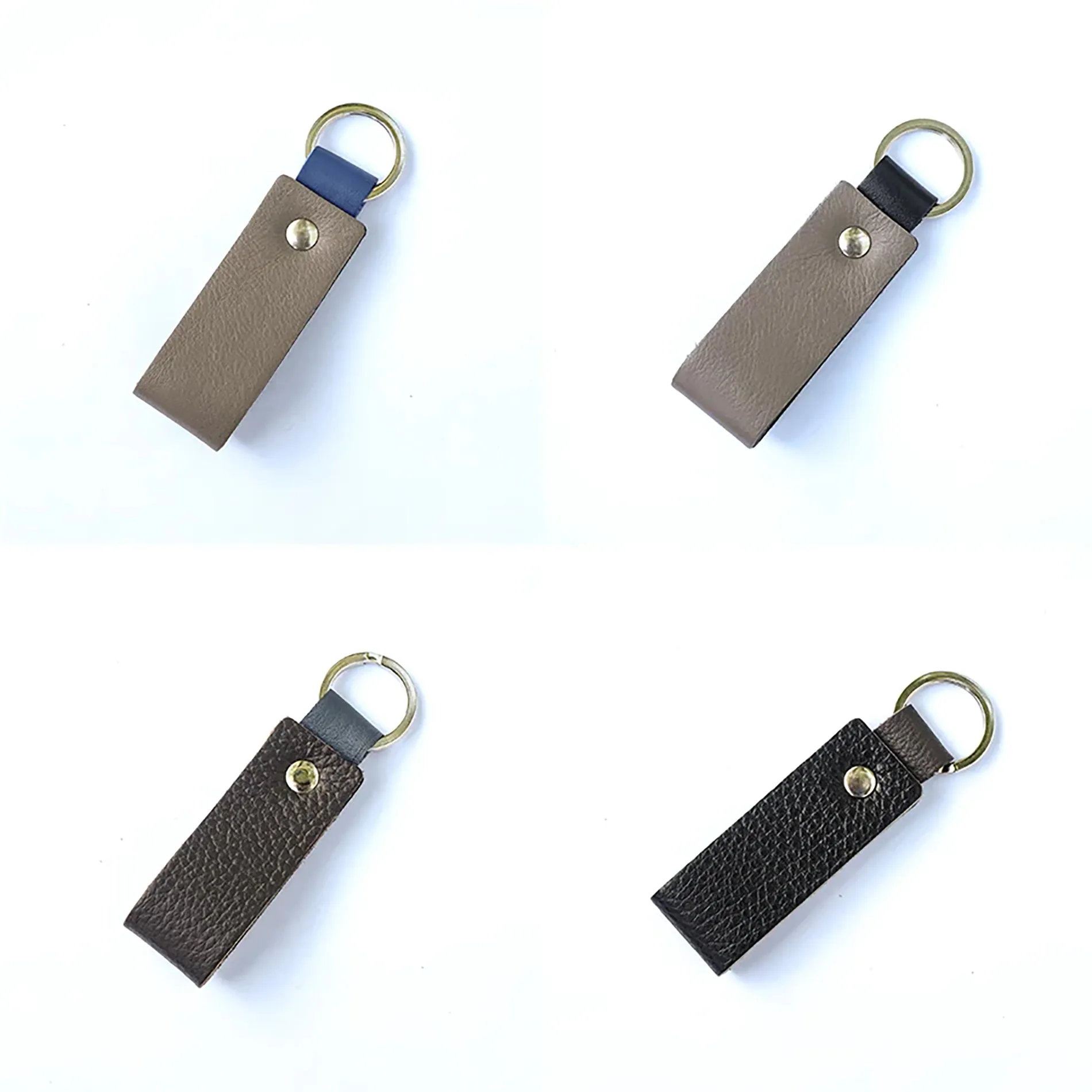 Nero Wallet - Cool Leather Keychain for Men and Women - Key Holder - Key Organizer - Double Colors Leather - Set of 2 - Random Colors