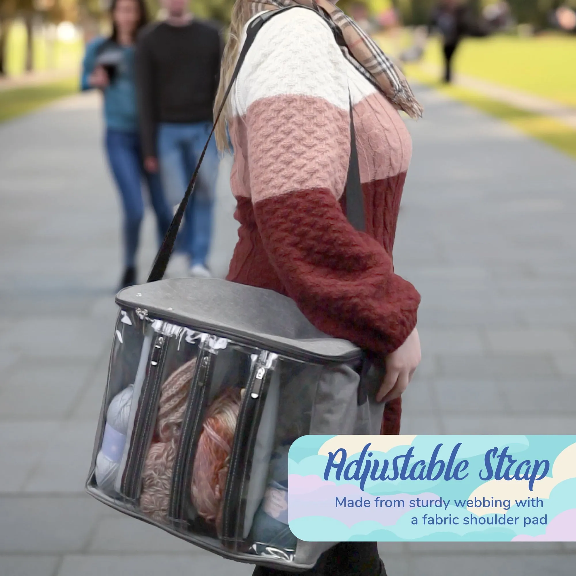 Oxford Fabric Yarn Storage Tote Bag