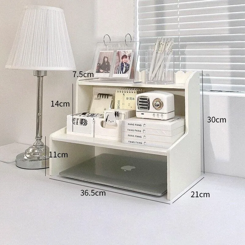 Simple Elevated Table Desktop Organizer Rack
