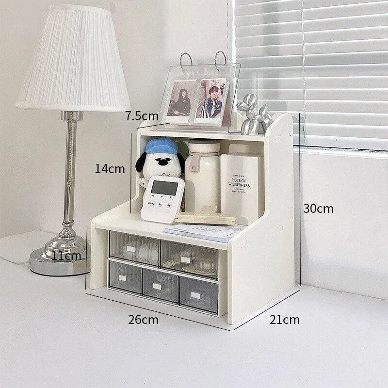Simple Elevated Table Desktop Organizer Rack