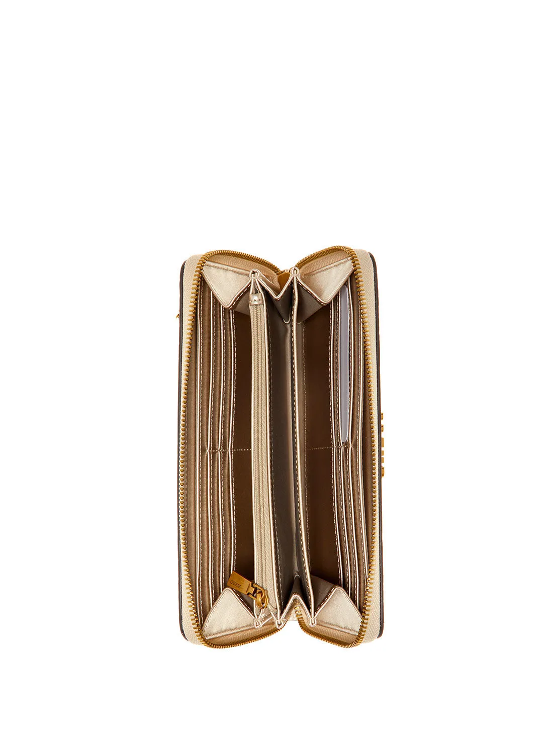 Taupe Logo Arlena Large Wallet