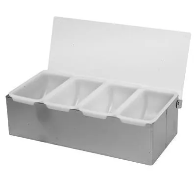 Thunder Group SLCN004 Stainless Steel 4 Compartment Condiment Dispenser