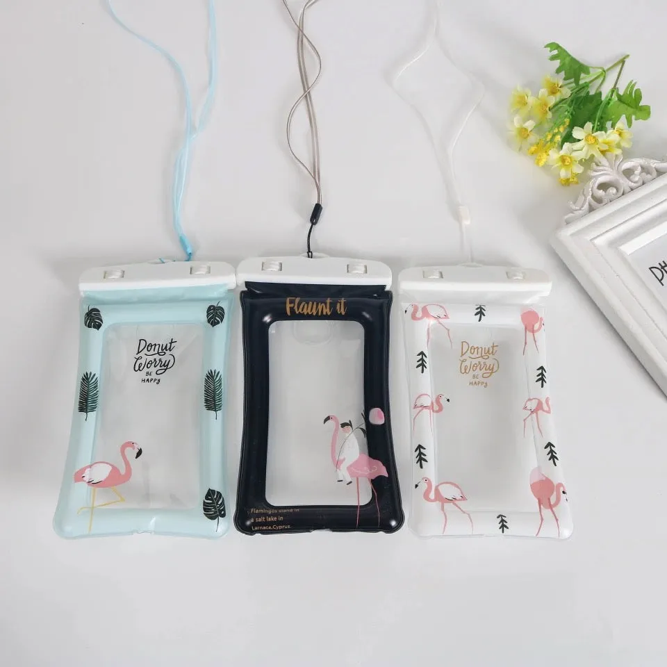 Waterproof Floating Phone Bag Pouch - Flamingo